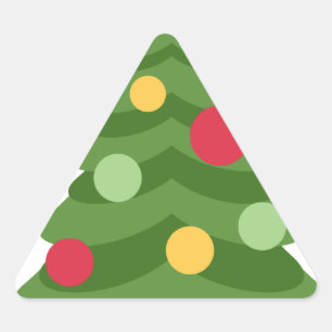 christmas tree emojis triangle sticker