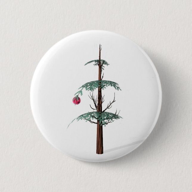 Christmas Tree Fail 6 Cm Round Badge (Front)