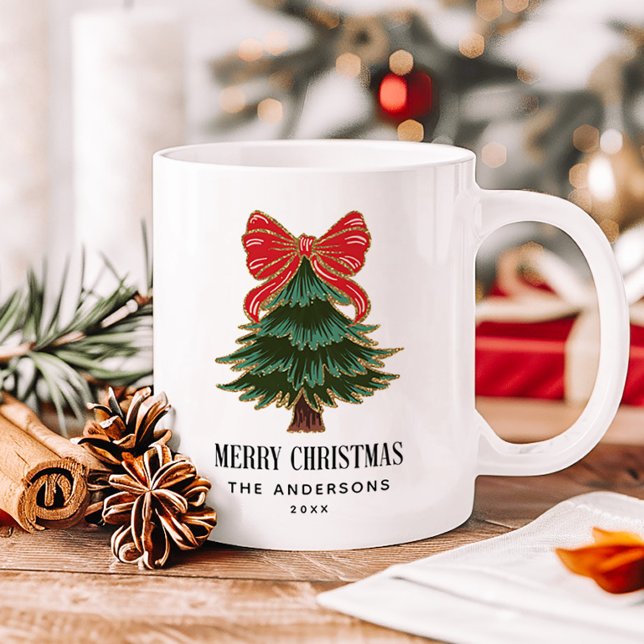 Christmas Tree Family Merry Christmas Coffee Mug (Creator Uploaded)