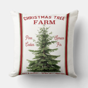 Christmas Tree Farm Farmhouse Cushion