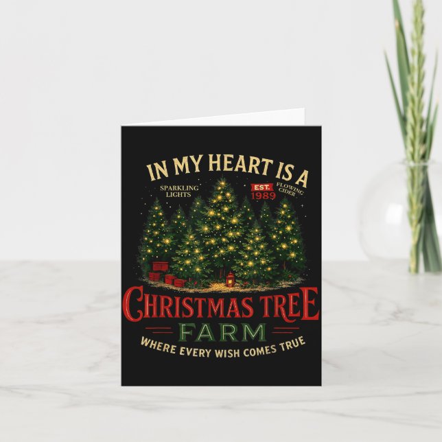 Christmas Tree Farm In My Heart Holiday Forest Gif Card (Front)