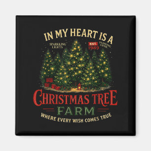 Christmas Tree Farm In My Heart Holiday Forest Gif Magnet