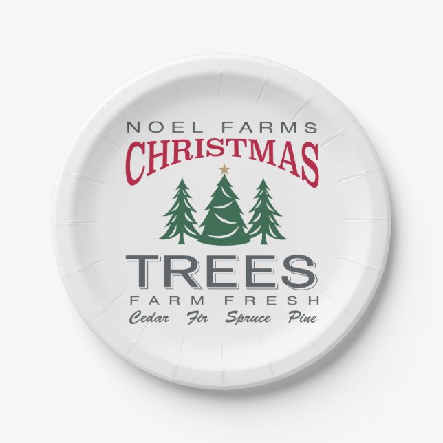 CHRISTMAS TREE FARM PAPER PLATE (Front)