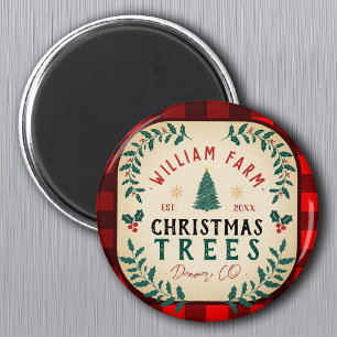 Christmas Tree Farm Pine Trees farmhouse style Magnet