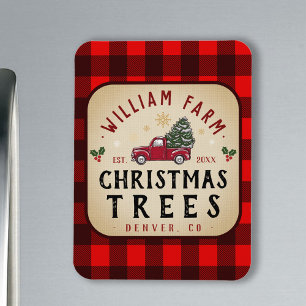 Christmas Tree Farm Pine Trees farmhouse style Magnet