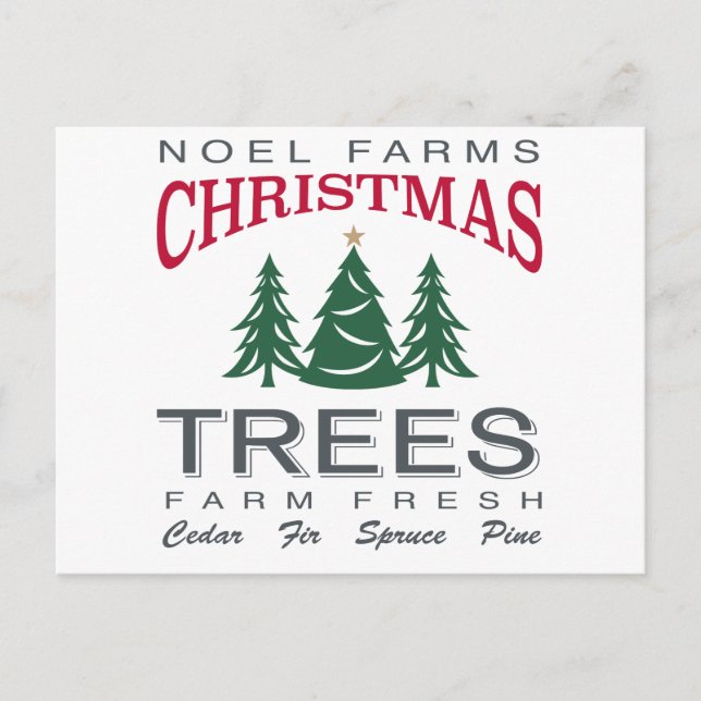 CHRISTMAS TREE FARM POSTCARD (Front)
