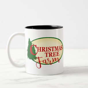 Christmas Tree Farm Two-Tone Coffee Mug