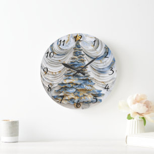 Christmas Tree Festive Magic Large Clock