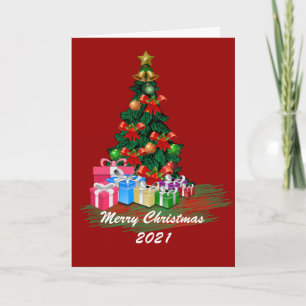 Christmas Tree Folded Card