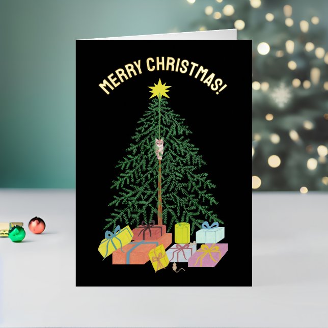 Christmas Tree Folded Foil Holiday Card (Holiday In Situ 2)