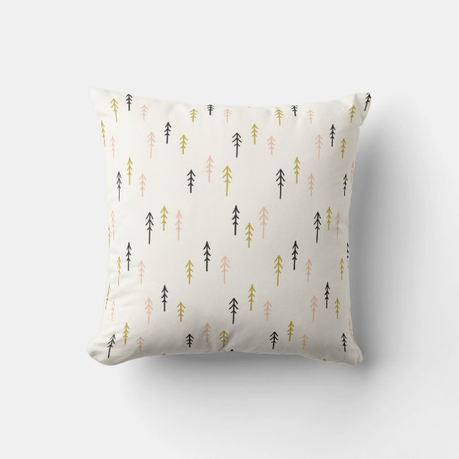 Christmas Tree Forest Pattern Cushion (Front)