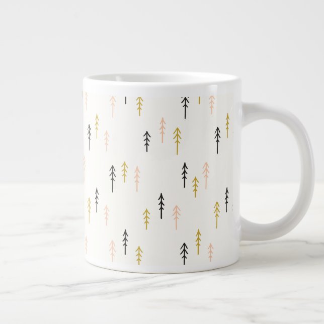 Christmas Tree Forest Pattern Large Coffee Mug (Right)