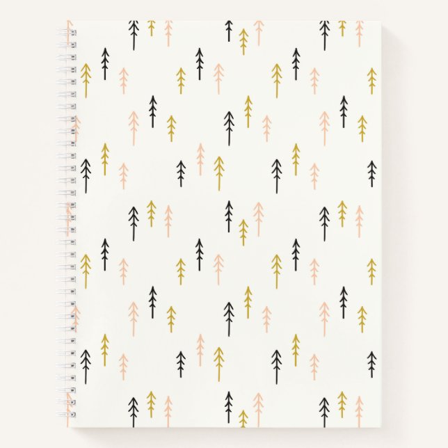 Christmas Tree Forest Pattern Notebook (Front)