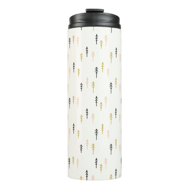 Christmas Tree Forest Pattern Thermal Tumbler (Front)