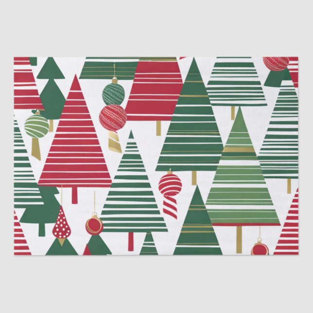 christmas tree forest tissue paper (Front)