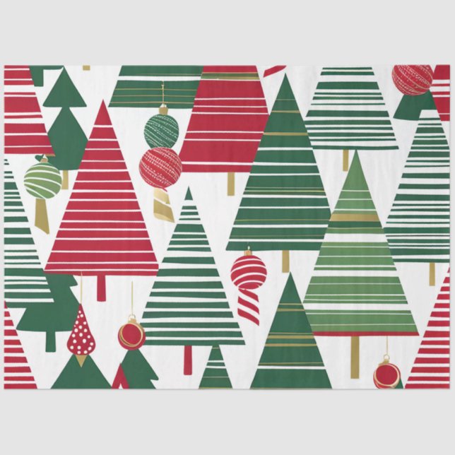 christmas tree forest tissue paper (Front)