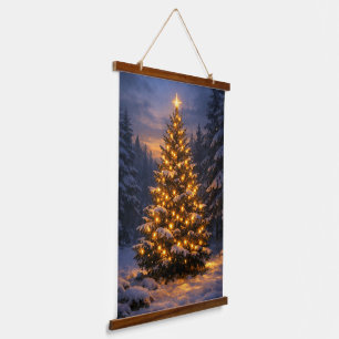 Christmas Tree Forest Vertical Wall Tapestry