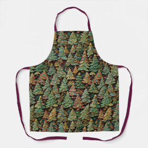 Christmas Tree Forest Whimsey Apron