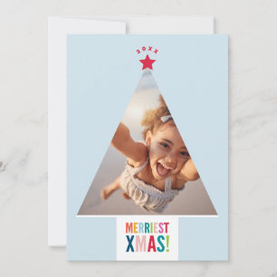 CHRISTMAS TREE frame festive fun modern minimal Holiday Card