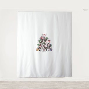 Christmas Tree French Bulldogs Frenchie French Bul Tapestry