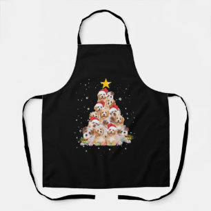 Christmas Tree Funny Dog Apron