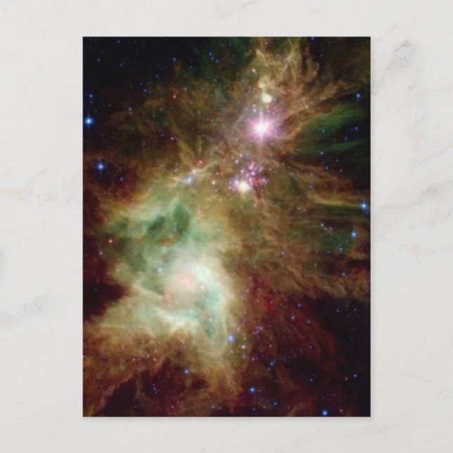 Christmas Tree Galaxy Holiday Postcard (Front)