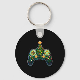 Christmas Tree Gaming Shirts Video Game Controller Key Ring