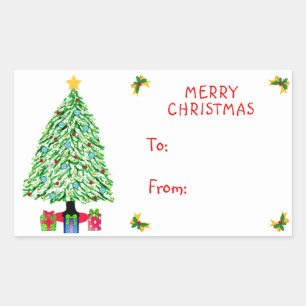 Christmas Tree Gift Stickers