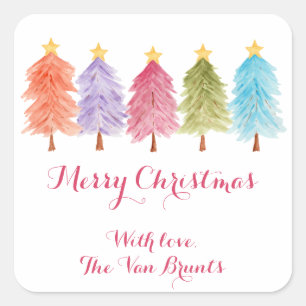 Christmas Tree Gift Tag Stickers