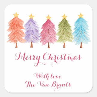 Christmas Tree Gift Tag Stickers