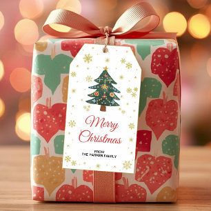 Christmas tree gift tags, Christmas favour tags