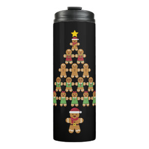 Christmas Tree Gingerbread Cookies Xmas Cookie Thermal Tumbler