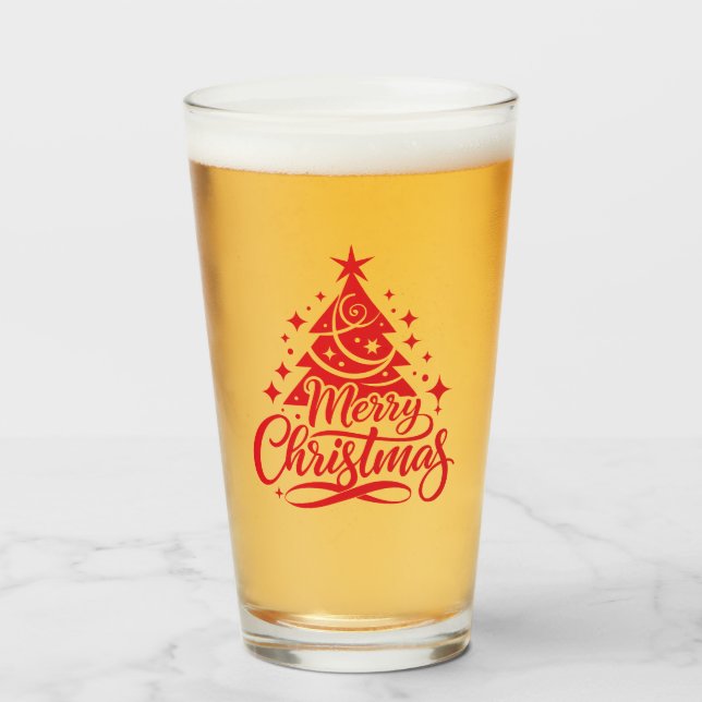 Christmas Tree Glass (Front Filled)