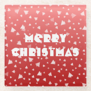 Christmas Tree Glass Coaster