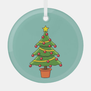 Christmas Tree Glass Tree Decoration