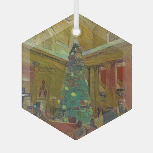 Christmas Tree Glass Tree Decoration (Front)