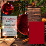 Christmas Tree, Glittery Red Ornaments Xmas Party Invitation<br><div class="desc">What? Party - Christmas: Invitations of glitter and shine feature white lights and red ornaments on a Christmas tree with room for your Christmas Party Invitation on a translucent screen so the lights continue to peek through but your text is legible. The word "Christmas" and the event location are in...</div>