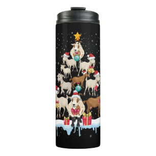 Christmas Tree Goats T Shirt Thermal Tumbler