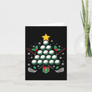 Christmas Tree Golf Ball Equipment Golfing Sport L Card