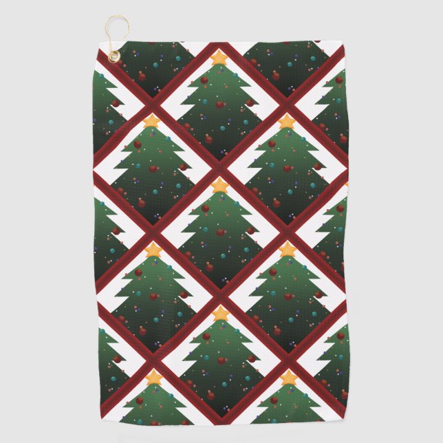 Christmas Tree Golf Towel (Front)