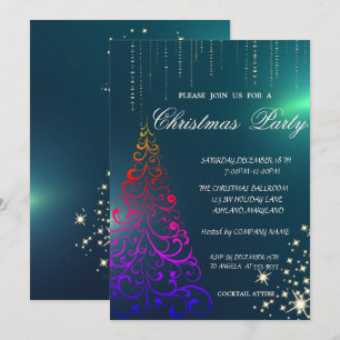 Christmas Tree,Green Christmas Company Party Invitation