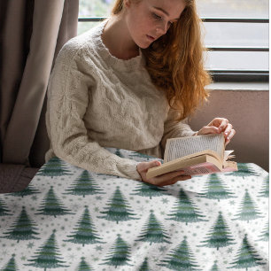 Christmas Tree Green Pattern Design Fleece Blanket