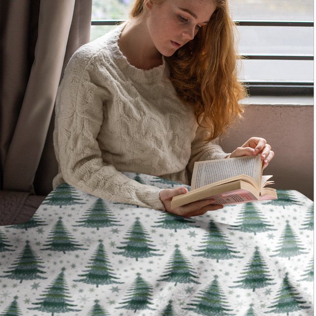 Christmas Tree Green Pattern Design Fleece Blanket (Creator Uploaded)