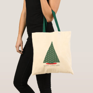 Christmas Tree Green Pattern Simple  Tote Bag