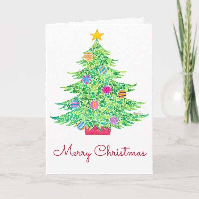 Christmas Tree Greeting Card (Front)
