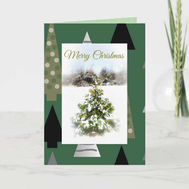 Christmas Tree Greeting Card (Front)