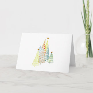 Christmas Tree Grouping Christmas Card