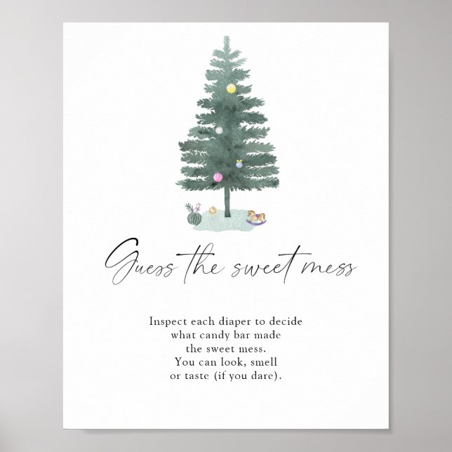 Christmas tree - guess the sweet mess poster (Front)