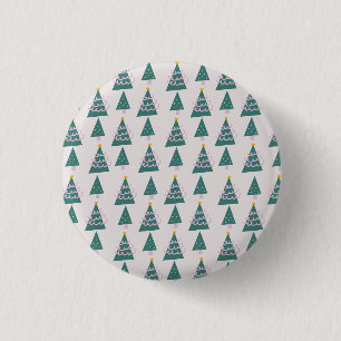 Christmas Tree Hand Drawn Doodles Pattern 3 Cm Round Badge