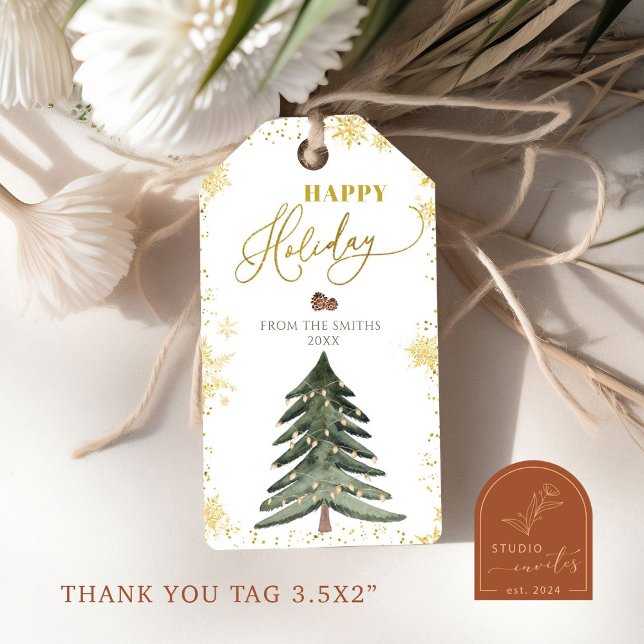 Christmas Tree Happy Holiday Gift Tags (Creator Uploaded)